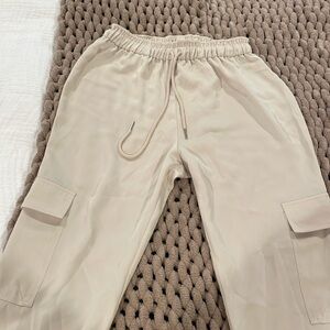 Wayf satin cargo pants.